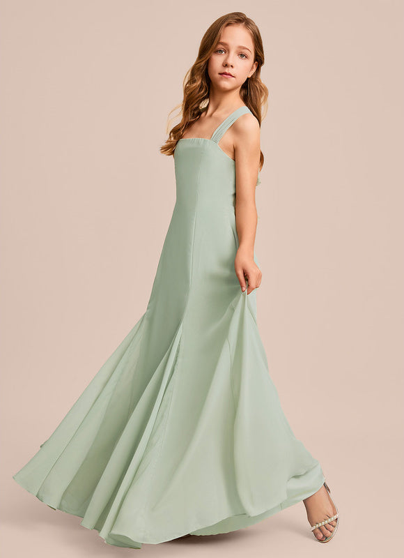 Robe Trapèze Mousseline Bleue - gallery 3