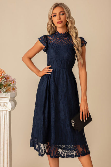 Robe Trapèze Nuit Écarlate - gallery 4