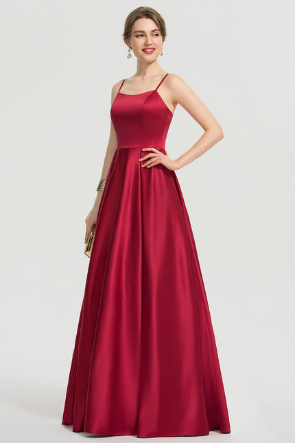 Robe Trapèze Satin Émeraude - gallery 2