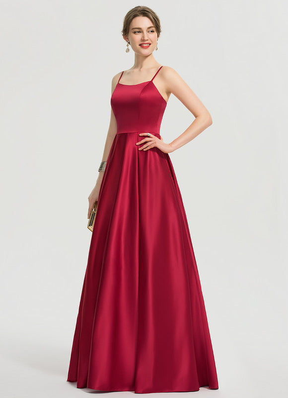 Robe Trapèze Satin Émeraude - gallery 2