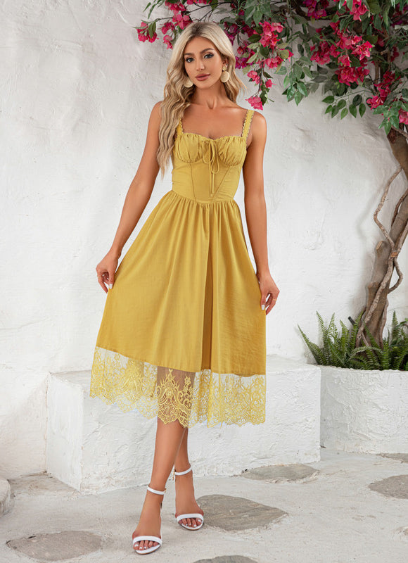 Robe Trapèze Jaune Douceur - gallery 3