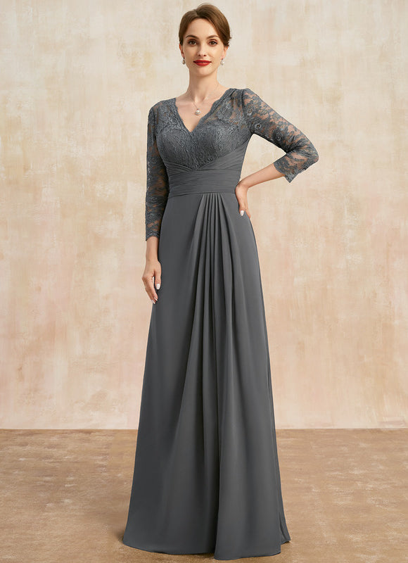 Robe Trapèze Gris Élégance Drapée - gallery 3