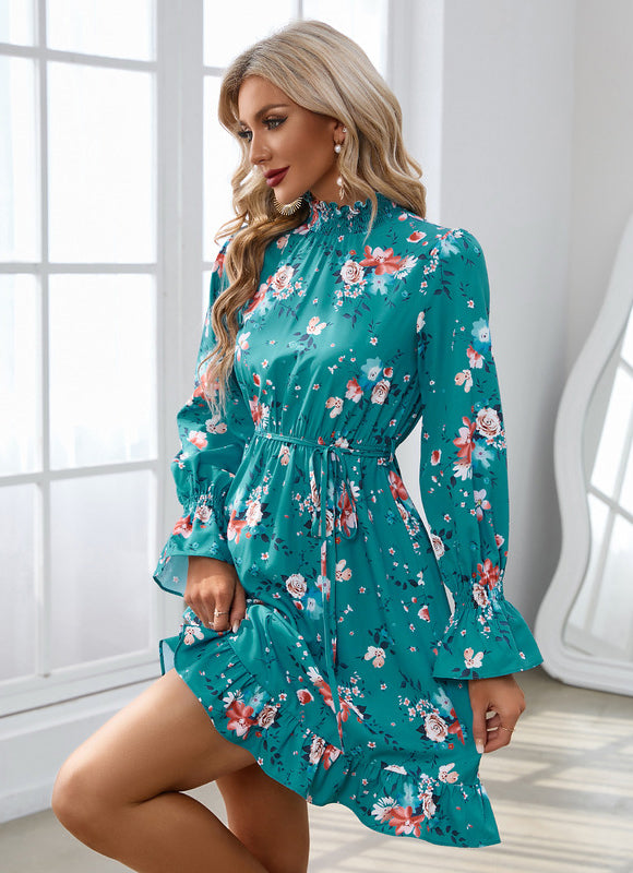 Robe Trapèze Flocon Pêche