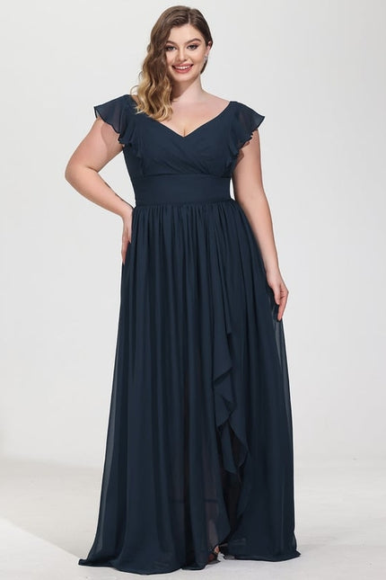 Robe Trapèze Mousseline Fendue - gallery 8