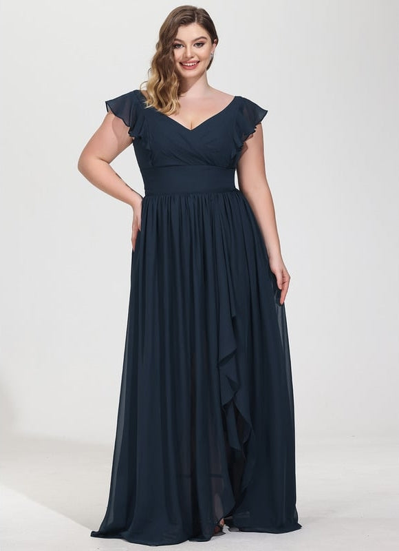 Robe Trapèze Mousseline Fendue - gallery 8