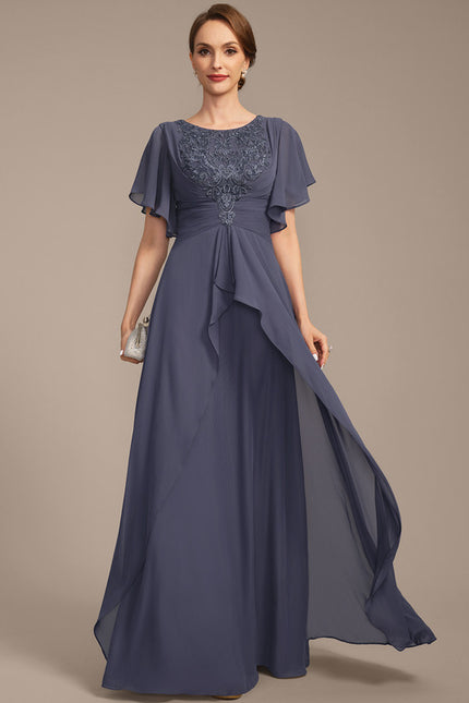 Robe Trapèze Bleu Serein Chic