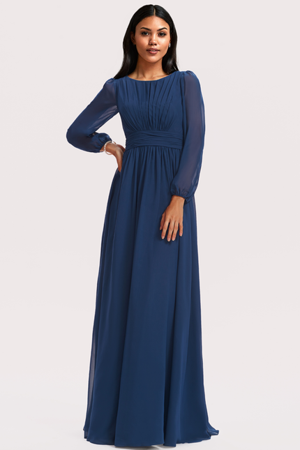 Robe Trapèze Élégance Aquatique - gallery 3