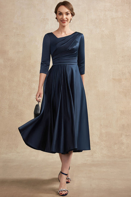 Robe Trapèze Nuit Saphir Élégante