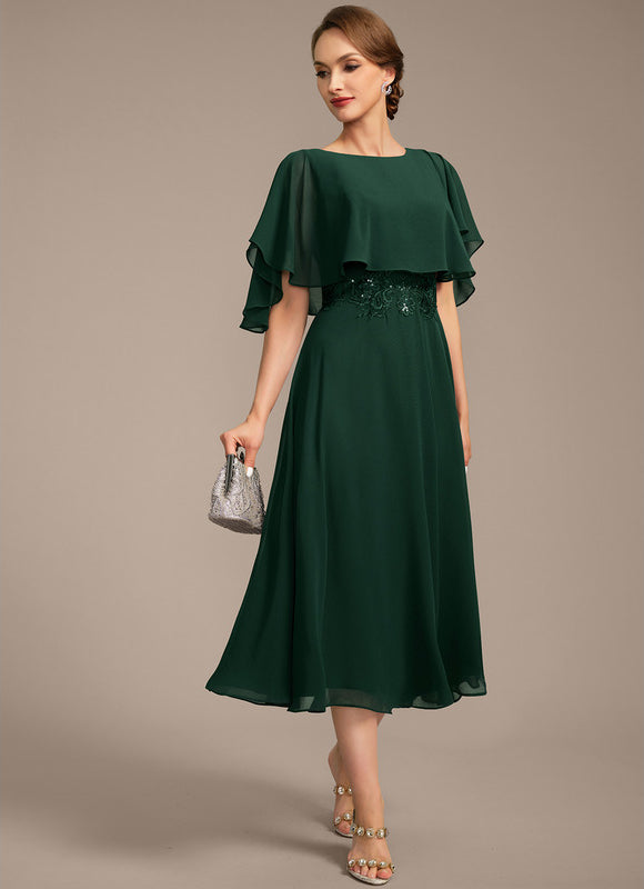 Robe Trapèze Verte Étoile - gallery 5