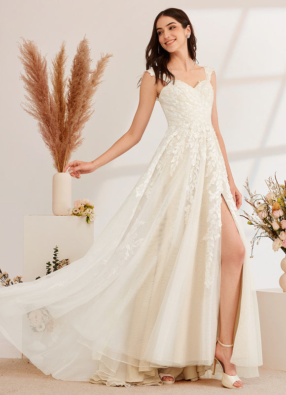 Robe Trapèze De Mariée Enchantée - gallery 1