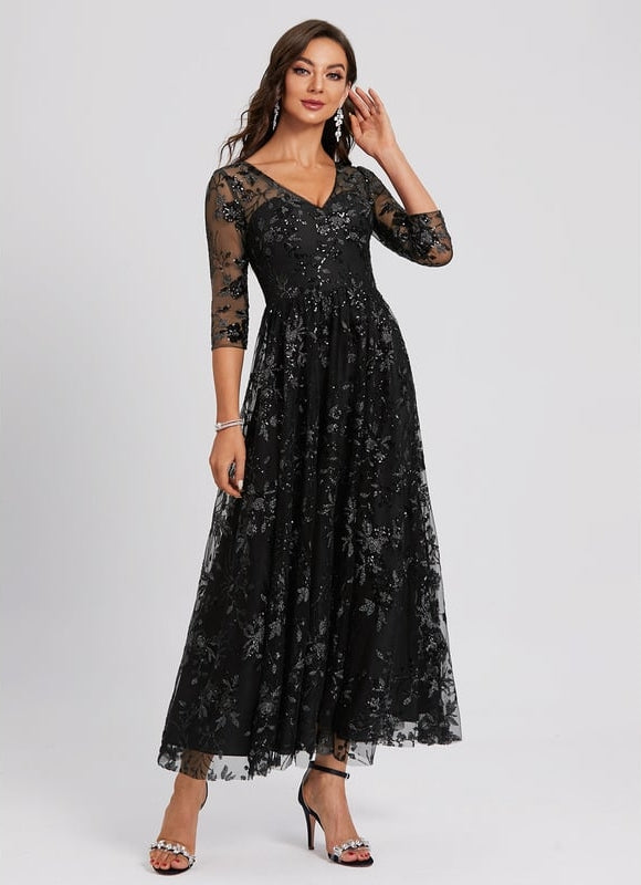 Robe Trapèze Élégance Sombre Lueur - gallery 3