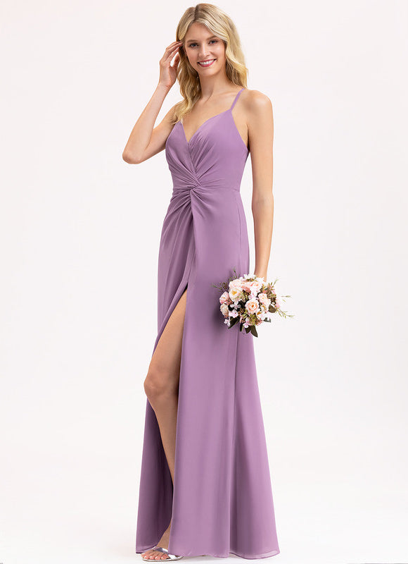 Robe Trapèze Mousseline Fendue - gallery 4