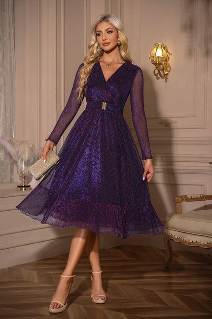 Robe Trapèze Tulle Rosée - gallery 3