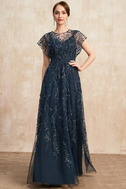 Robe Trapèze Éclat Bleu Nuit - gallery 5