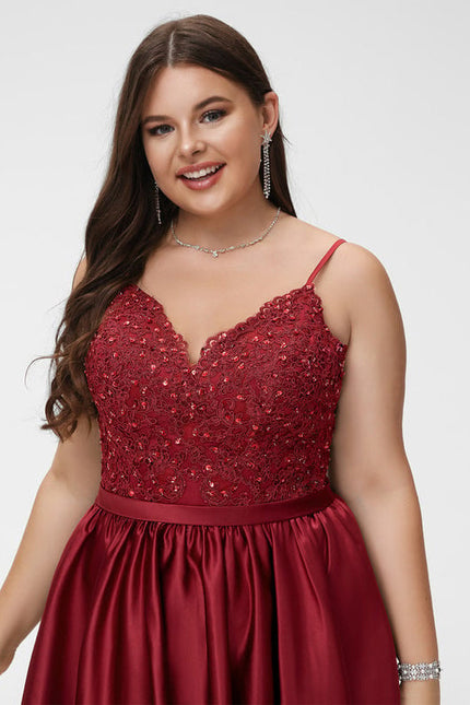 Robe Trapèze Satin Éclat Rubis - gallery 8