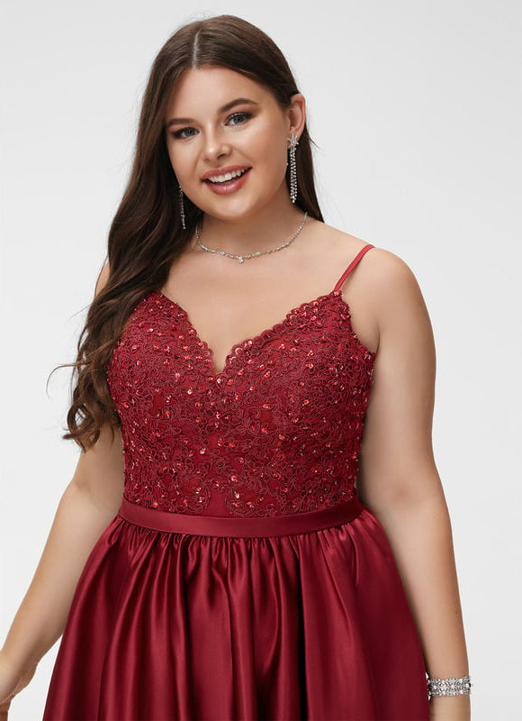 Robe Trapèze Satin Éclat Rubis - gallery 8