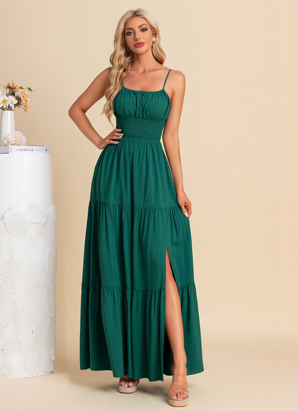 Robe Trapèze Maxi Vert Éclat - gallery 5