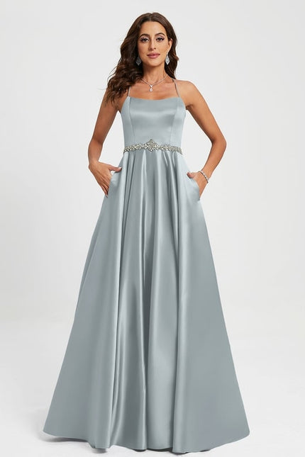 Robe Trapèze Satin Éclat Élégant
