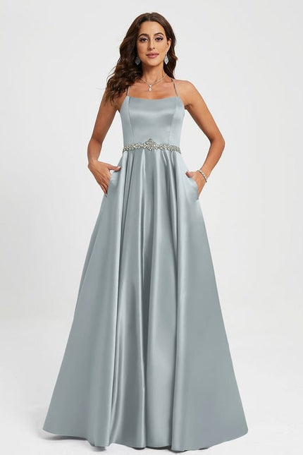 Robe Trapèze Satin Éclat Élégant