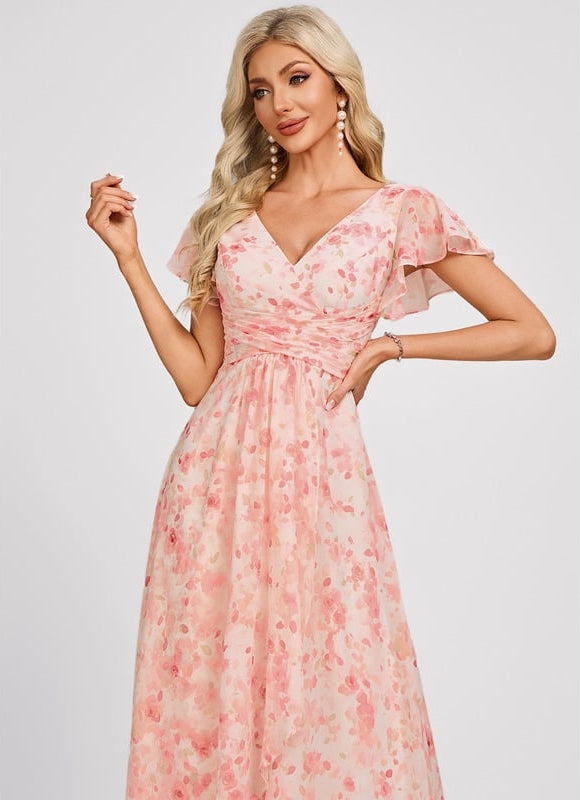 Robe Trapèze Mousseline Fendue - gallery 4