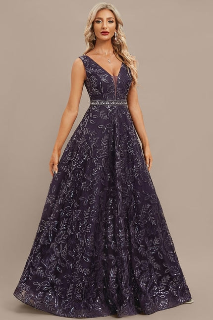 Robe Trapèze Élégance Pourpre - gallery 5