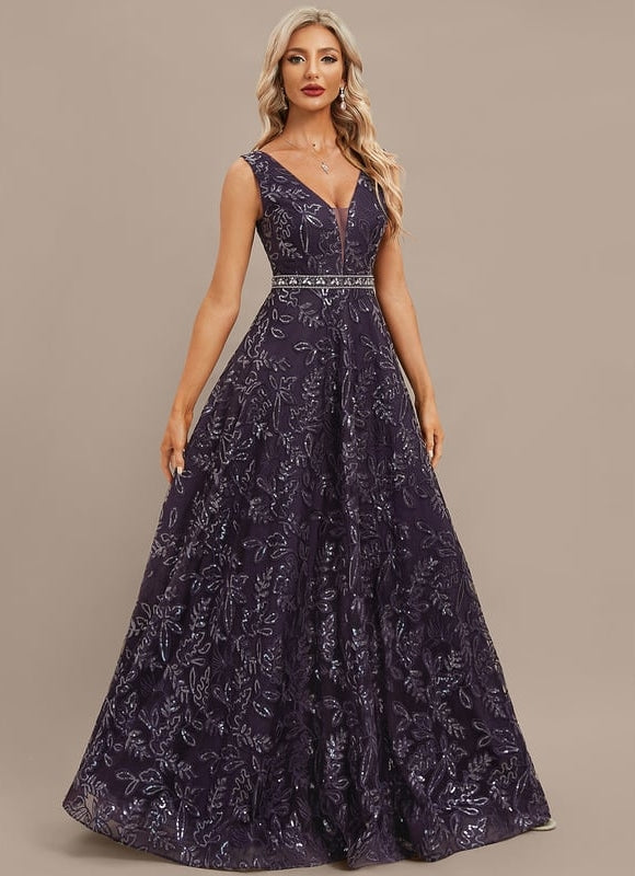 Robe Trapèze Élégance Pourpre - gallery 5