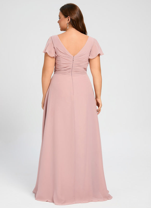 Robe Trapèze Mousseline Fendue - gallery 6