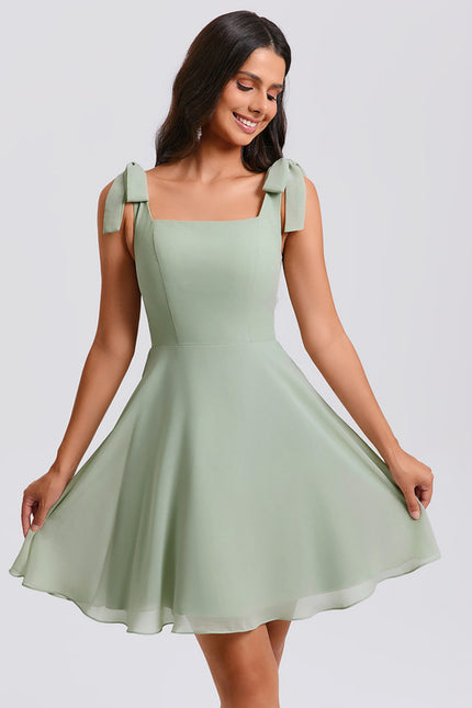 Robe Trapèze Émeraude Douce - gallery 6