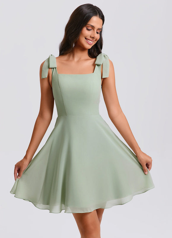 Robe Trapèze Émeraude Douce - gallery 6