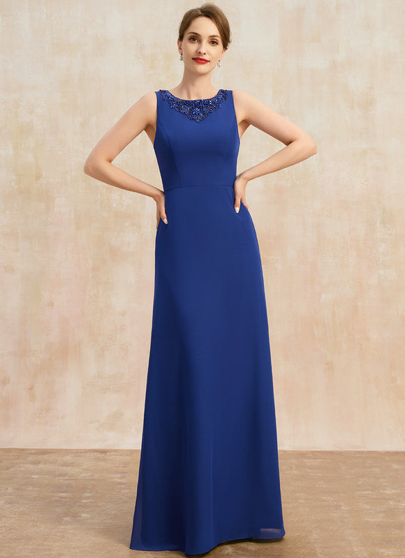 Robe Trapèze Satin Bleu Majestueux - gallery 3