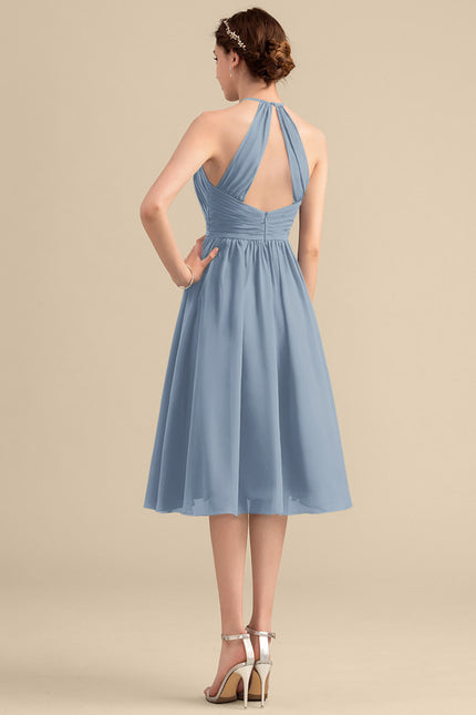 Robe Trapèze Bleu Nuage - gallery 1