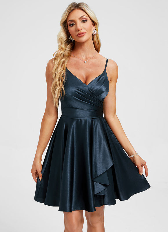 Robe Trapèze Satin Nuit - gallery 3