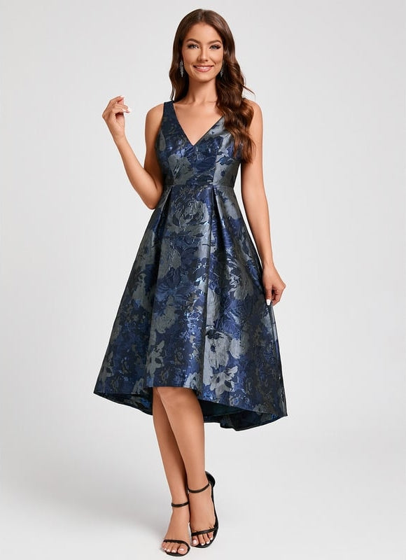 Robe Trapèze Nuit Fleurie - gallery 4