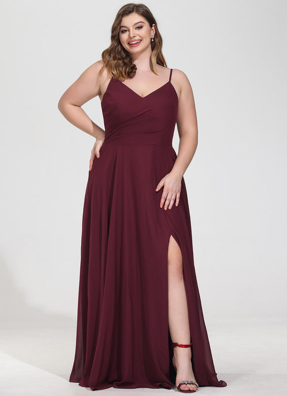 Robe Trapèze Longue Beige Élégante - gallery 7