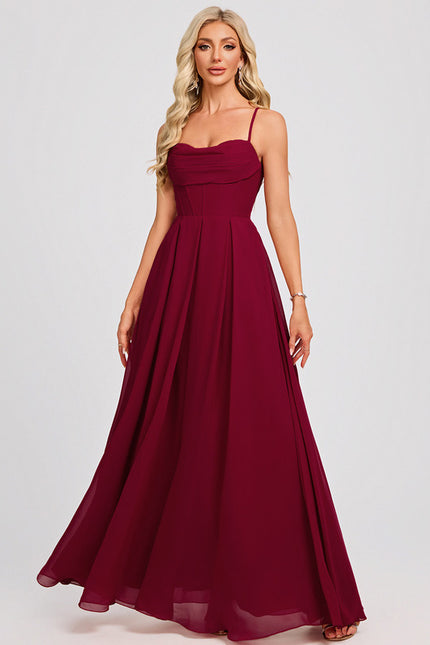 Robe Trapèze Élégance Cerise - gallery 2