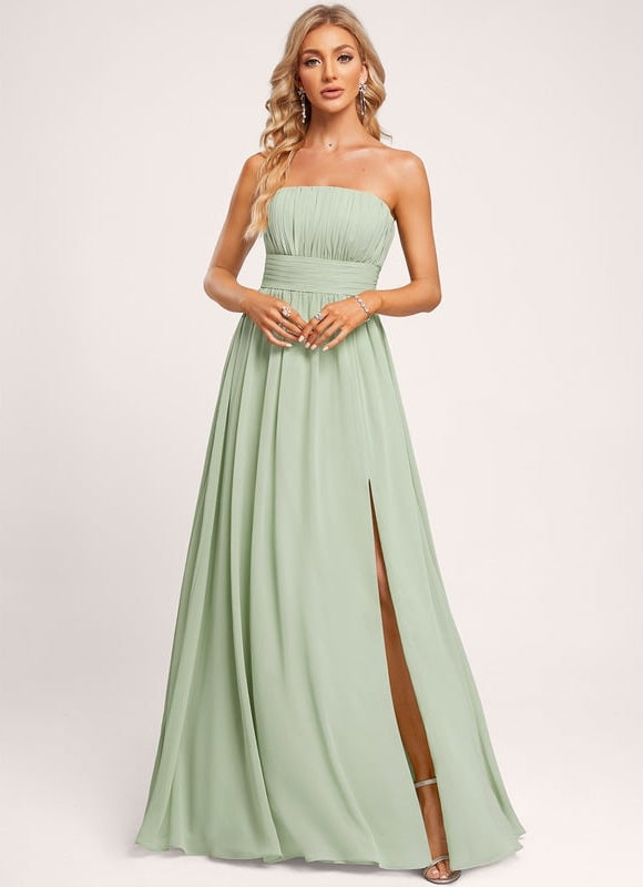 Robe Trapèze Ailée Vert Pastel - gallery 3
