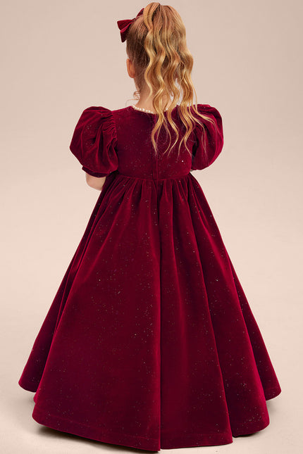 Robe Trapèze Velours Rubis - gallery 3