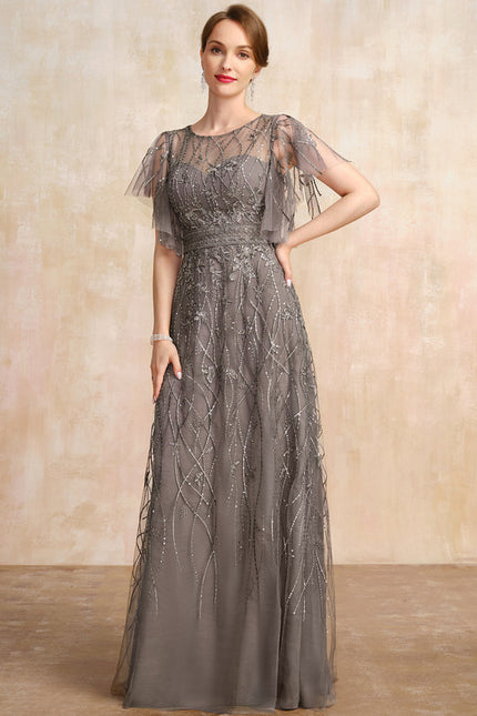 Robe Trapèze Élégance Argentée - gallery 2