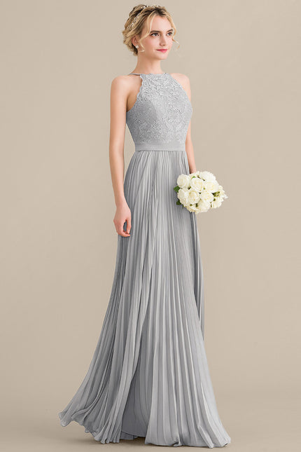 Robe Trapèze Gris Élégance Plissée - gallery 9