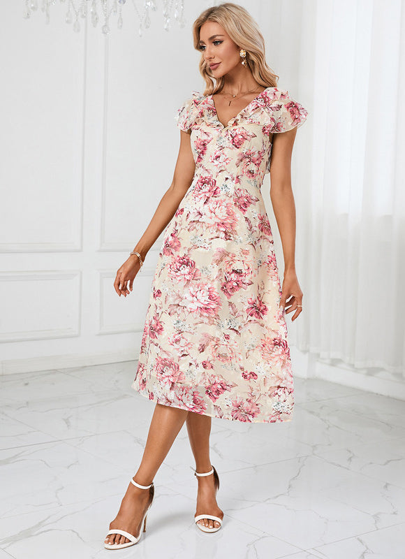 Robe Trapèze Fleuraison Douce - gallery 4