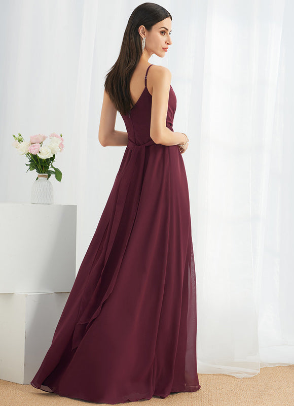 Robe Trapèze Mousseline Fendue - gallery 5