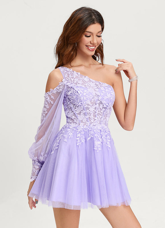 Robe Trapèze Lavande Éclatante - gallery 5