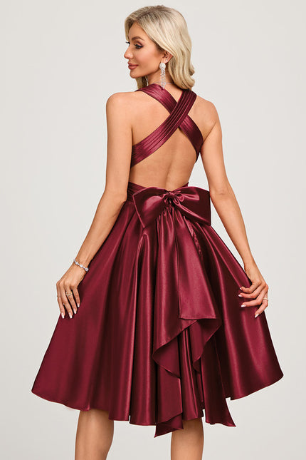 Robe Trapèze Satin Vortex - gallery 5