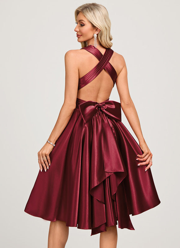 Robe Trapèze Satin Vortex - gallery 5