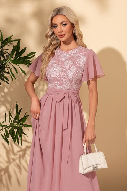 Robe Trapèze Roseau Éthéré - gallery 5