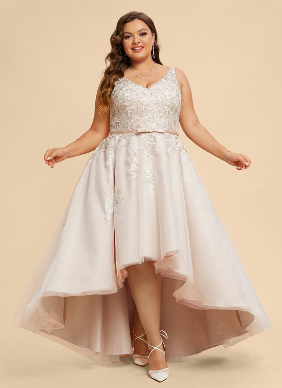 Robe Trapèze Lueur De Satin Rosé - gallery 6