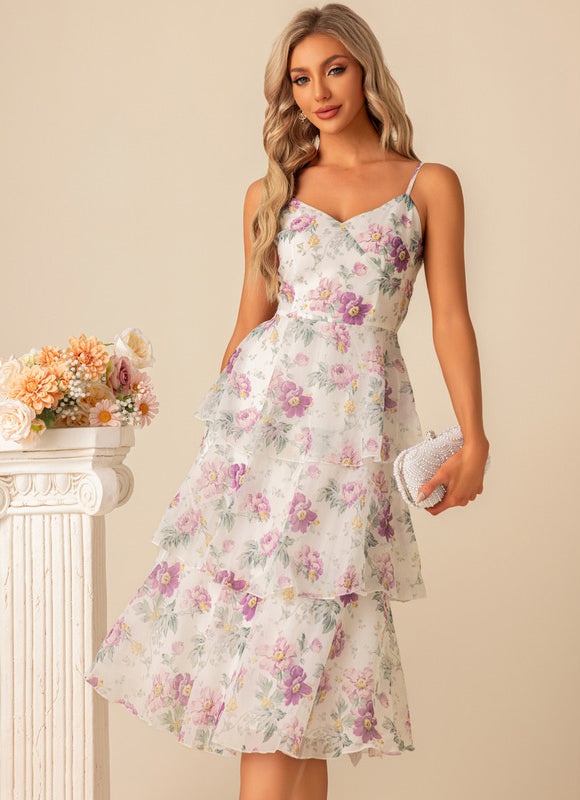 Robe Trapèze Florale Éthérée - gallery 6