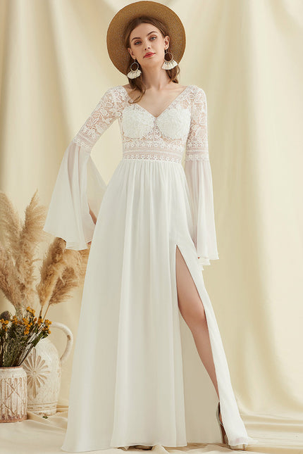 Robe Trapèze Éthérée Satinée - gallery 1