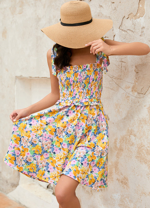 Robe Trapèze Fleurie Été Joyeux - gallery 2