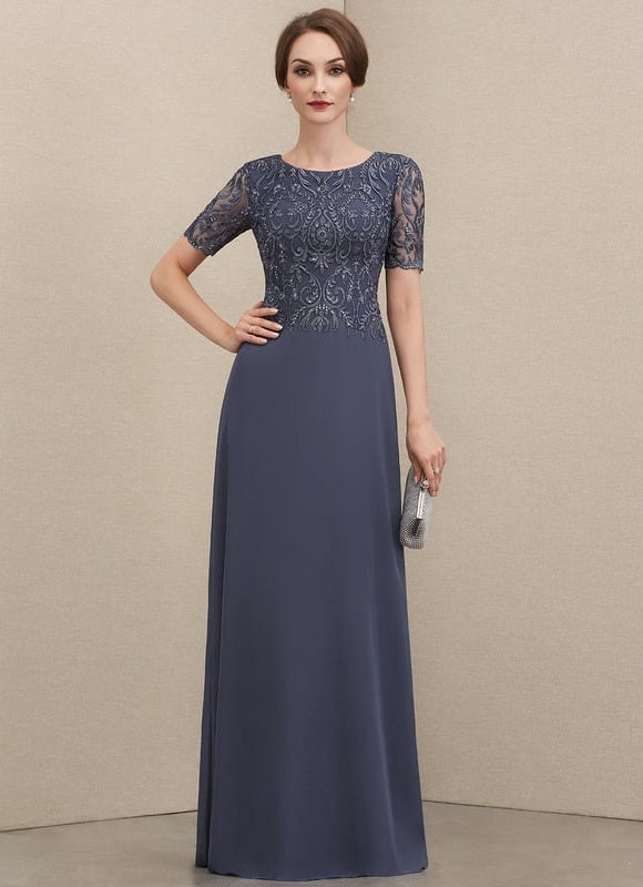 Robe Trapèze Élégance Marine Brodée - gallery 1
